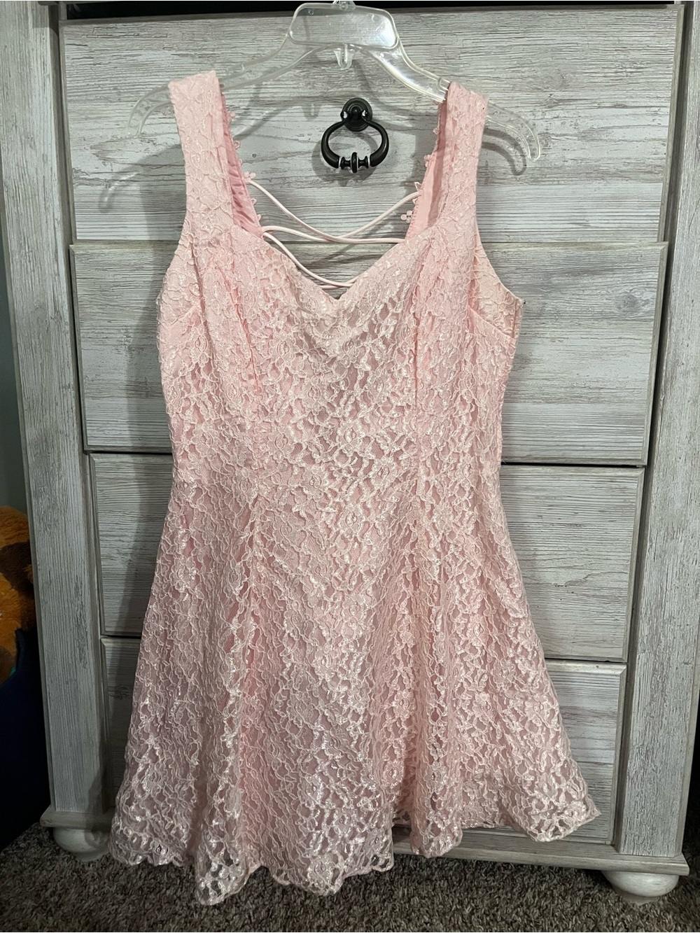 Steppin' Out Pink Lace Cocktail Dress